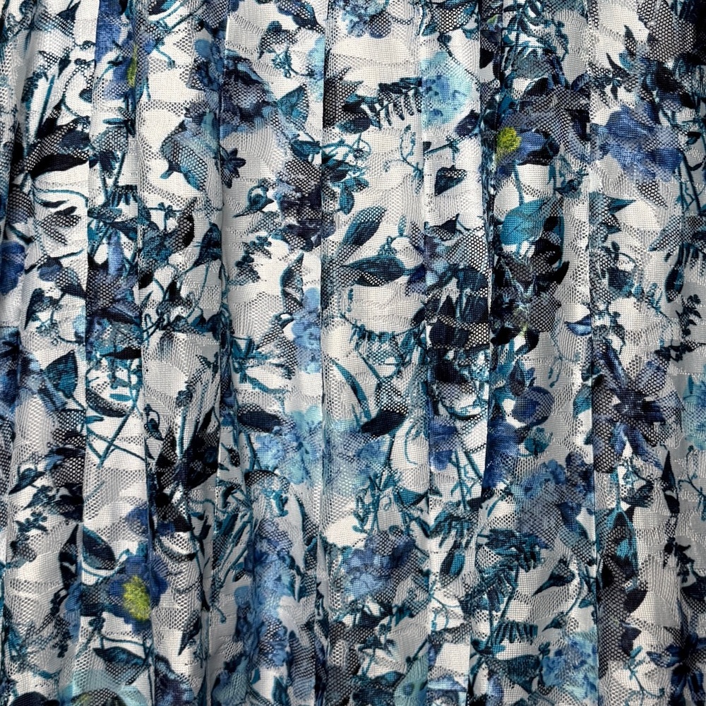 Perceptions Blue Floral Sleeveless Sheath Fit and Flare Dress 1x - Picture 4 of 4